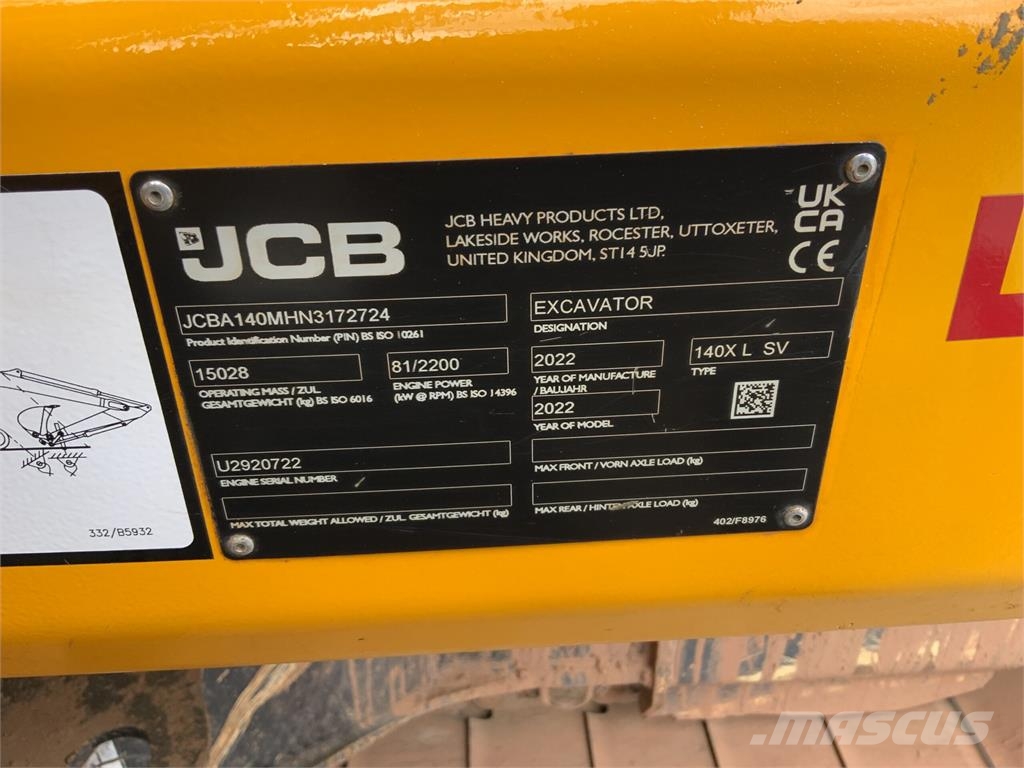 JCB 140X LC Digger (ST26378) Otra maquinaria agrícola