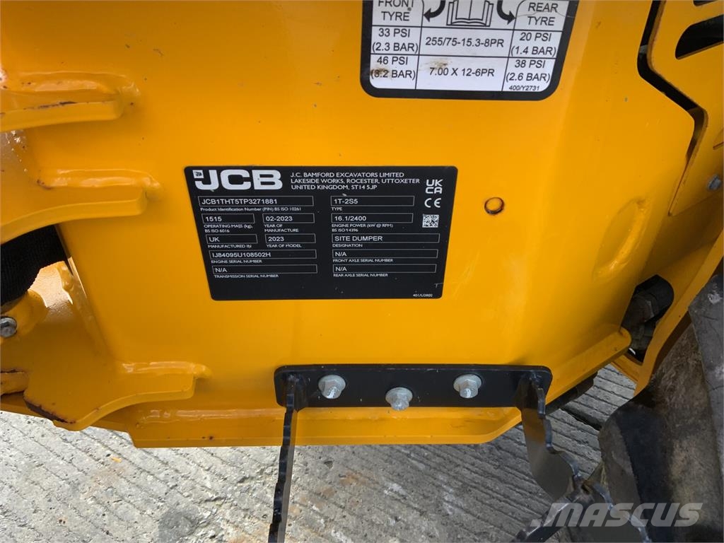 JCB 1T-2 Hi Tip Dumper (ST27102) عربات نقل قلابة للمواقع