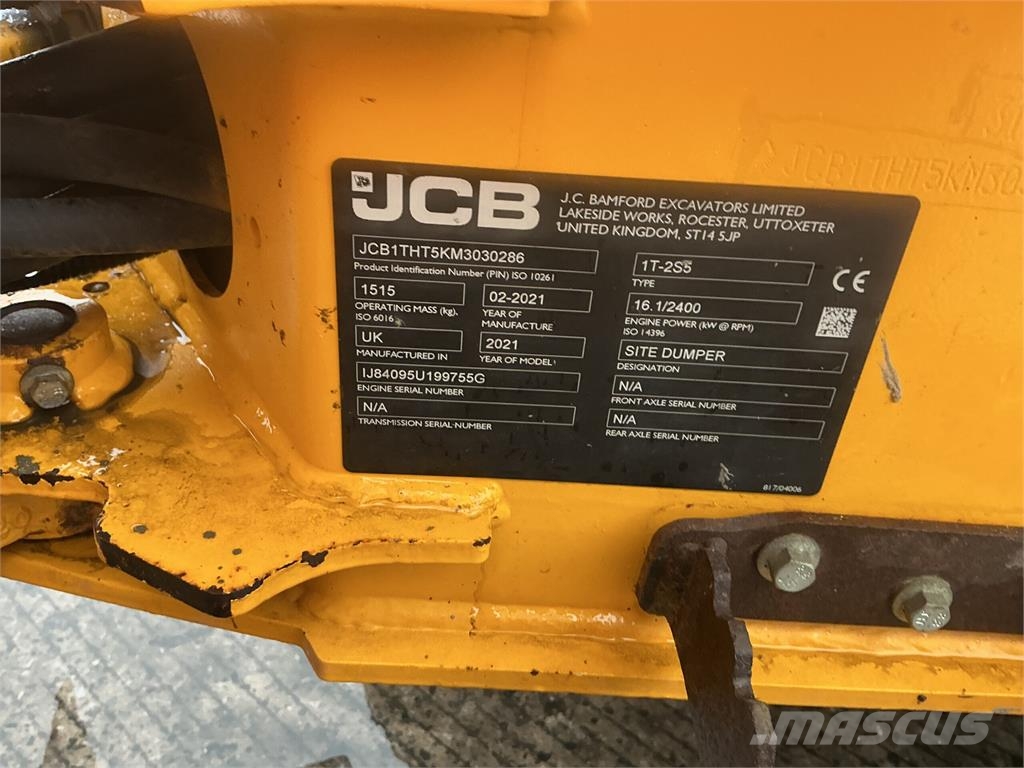 JCB 1T-2s5 High Tip Dumper (ST27932) Site dumpers