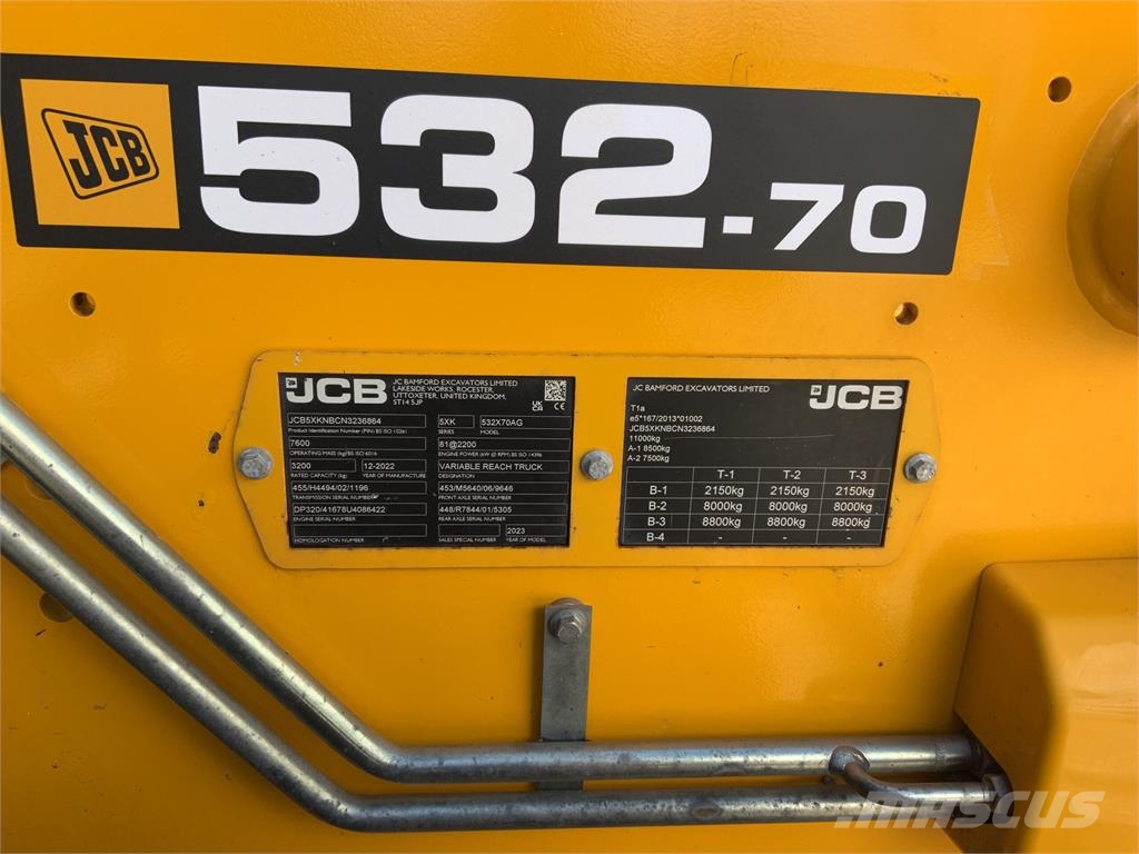 JCB 532-70 Agri Telehandler (ST25501) Teleskopiniai krautuvai