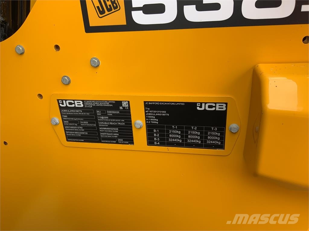 JCB 538-60 Agri Xtra Telehandler (ST25373) Teleskoplæssere