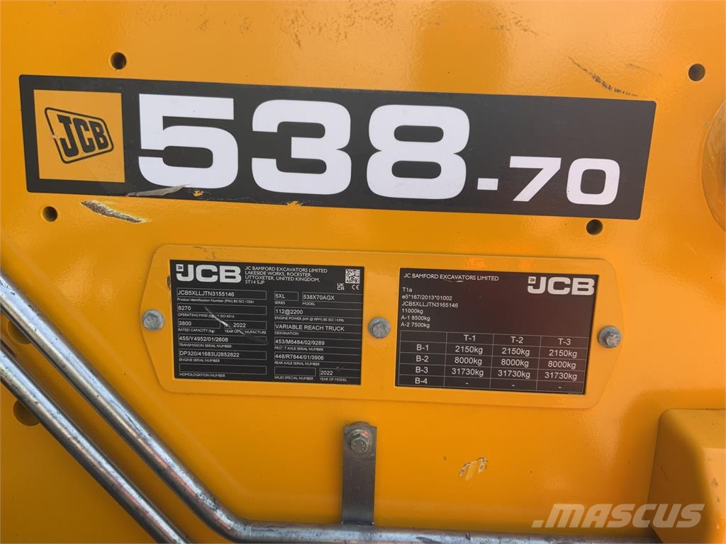 JCB 538-70 Telehandler (ST26678) مناولات متداخلة