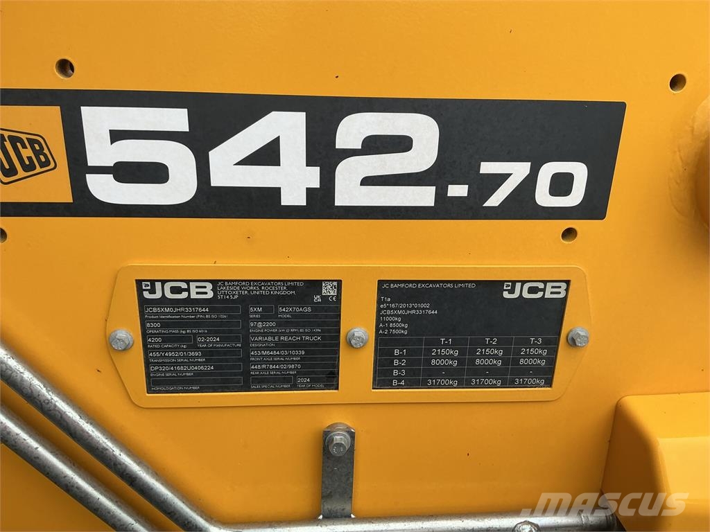 JCB 542-70 Agri Super Telehandler (ST26922) Teleskopiskie manipulatori