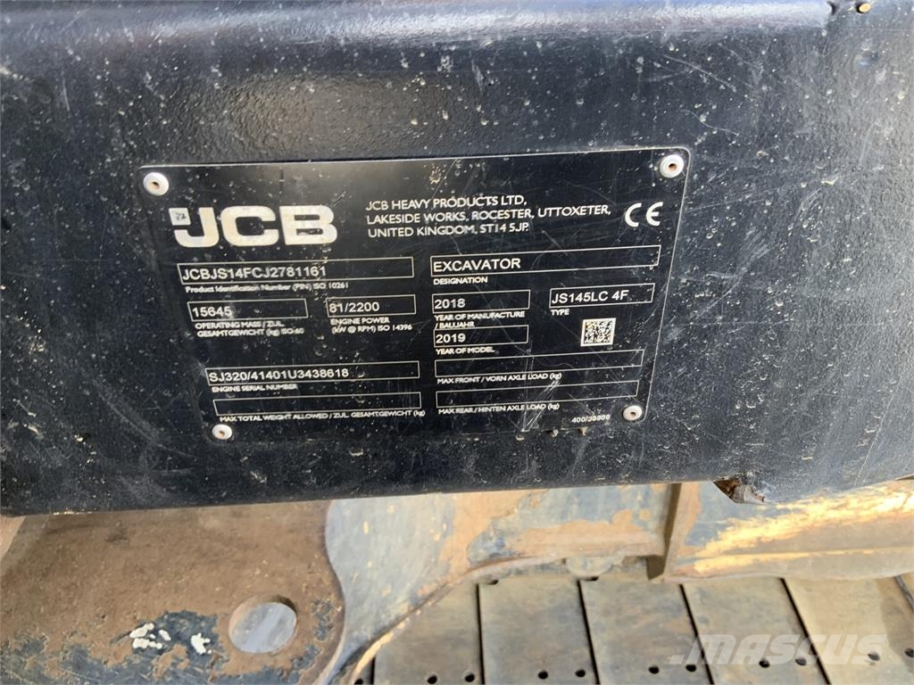 JCB JS145 LC Plus Digger (ST27308) Верижен екскаватор