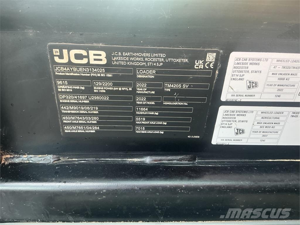 JCB TM420S SV Telehandler (ST27754) Teleskoplader