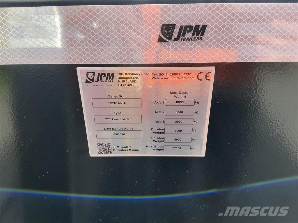 JPM Black 30Ft Tri Axle Low Loader Trailer (ST27780) Kmetijstvo - drugo