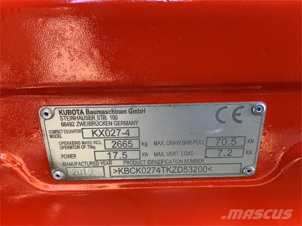 Kubota KX027-4 Steel Wrist Tiltrotator Digger (ST27853) Gravemaskiner på larvebånd