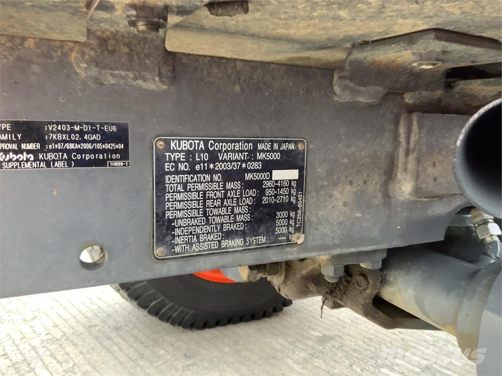 Kubota MK5000 Tractor (ST27734) Kompakttraktorer