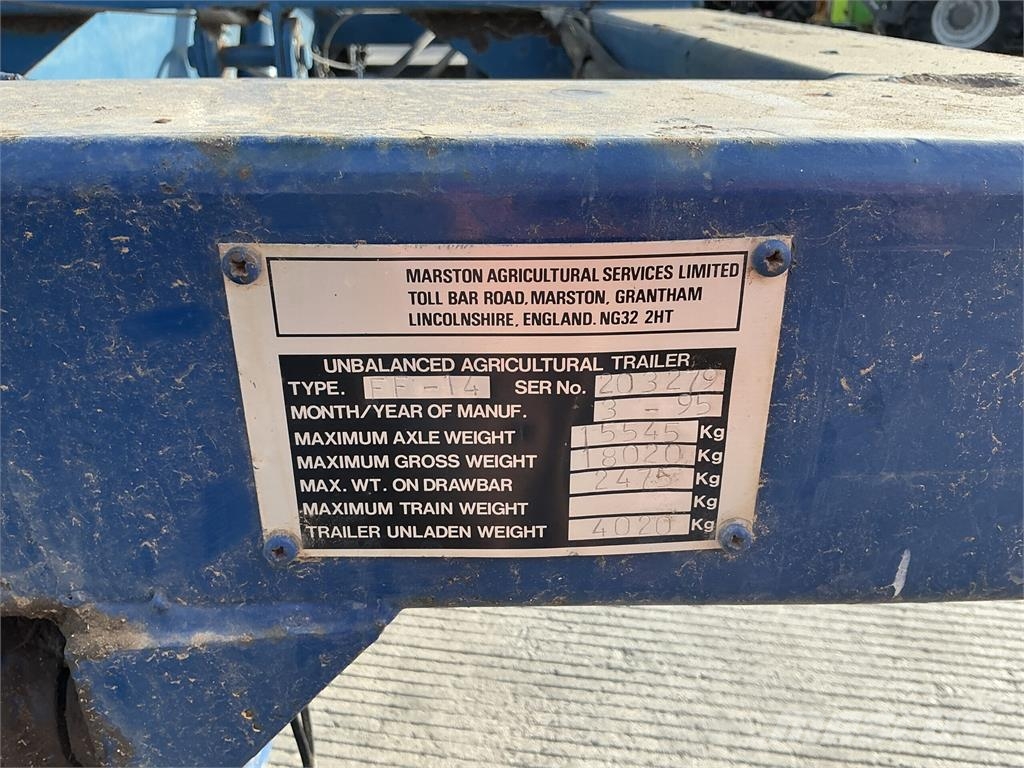 Marston 14Tonne Grain Trailer Обычные тракторные прицепы