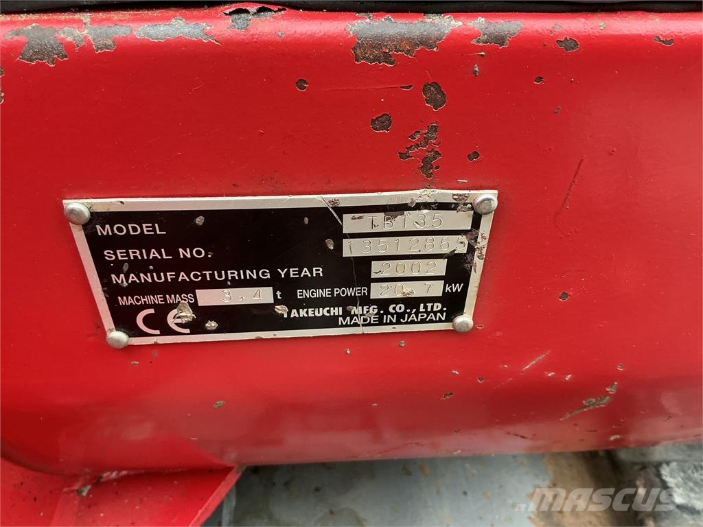 Takeuchi TB135 Digger (ST27703) Maszyny rolnicze - Inne