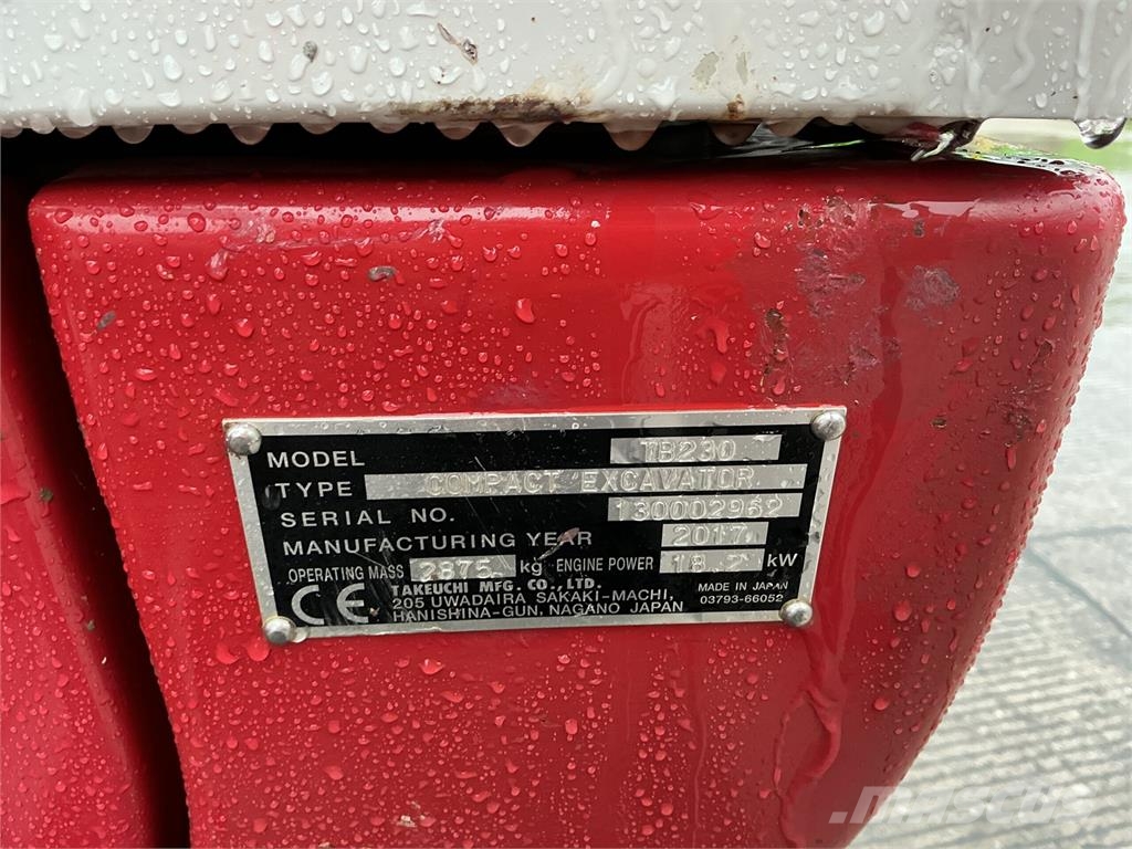 Takeuchi TB230 Digger (ST27981) Gravemaskiner på larvebånd
