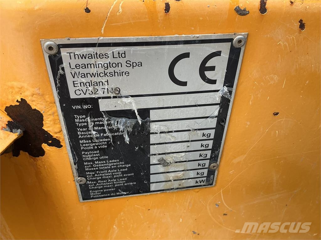Thwaites 3 Tonne Straight Tip Dumper (ST27855) Site dumpers