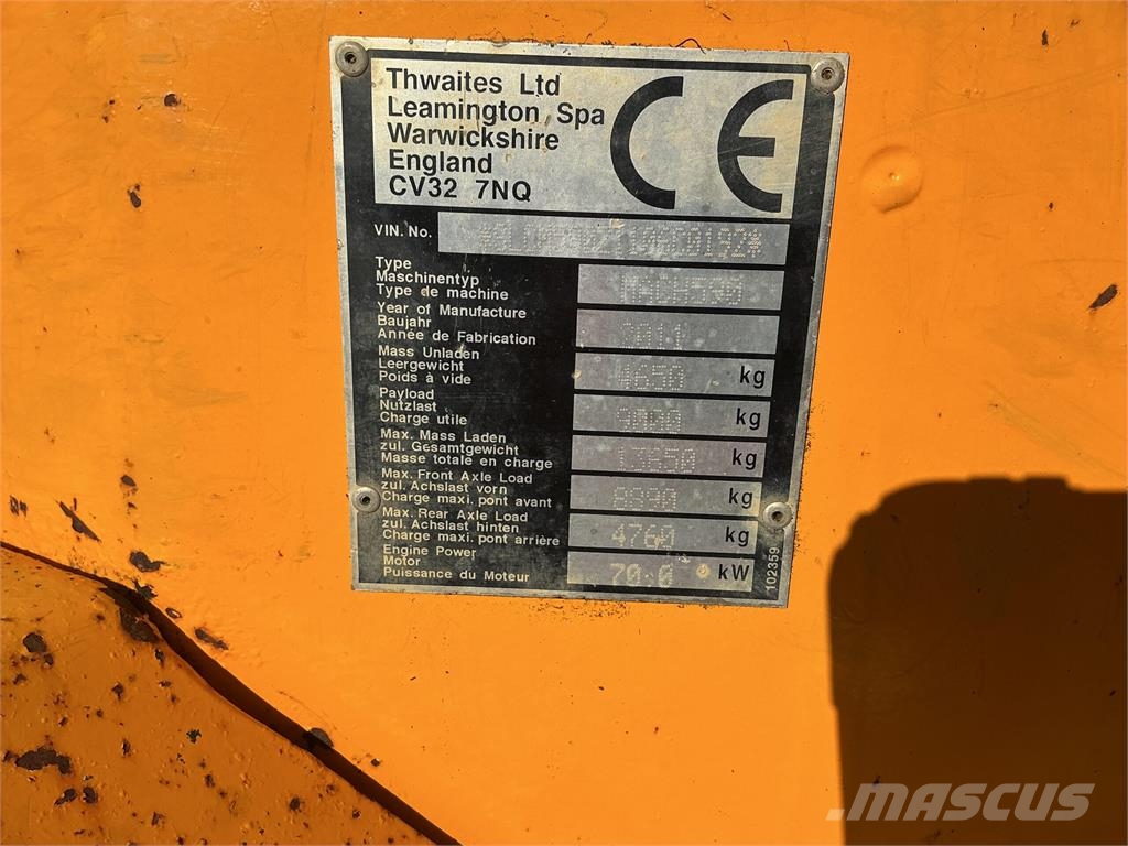 Thwaites 9 ton straight skip dumper (ST27902) Mini dumper