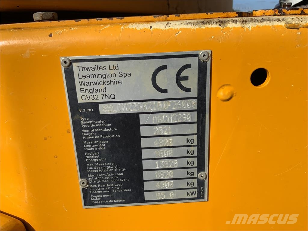Thwaites 9 Tonne Straight Tip Dumper (ST27669) Сельхозтехника - Другие