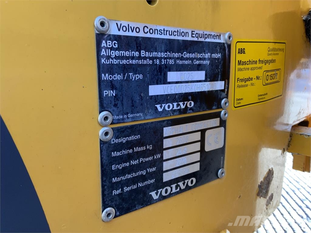 Volvo DD25 Roller (ST27881) Sonstige Baumaschinen