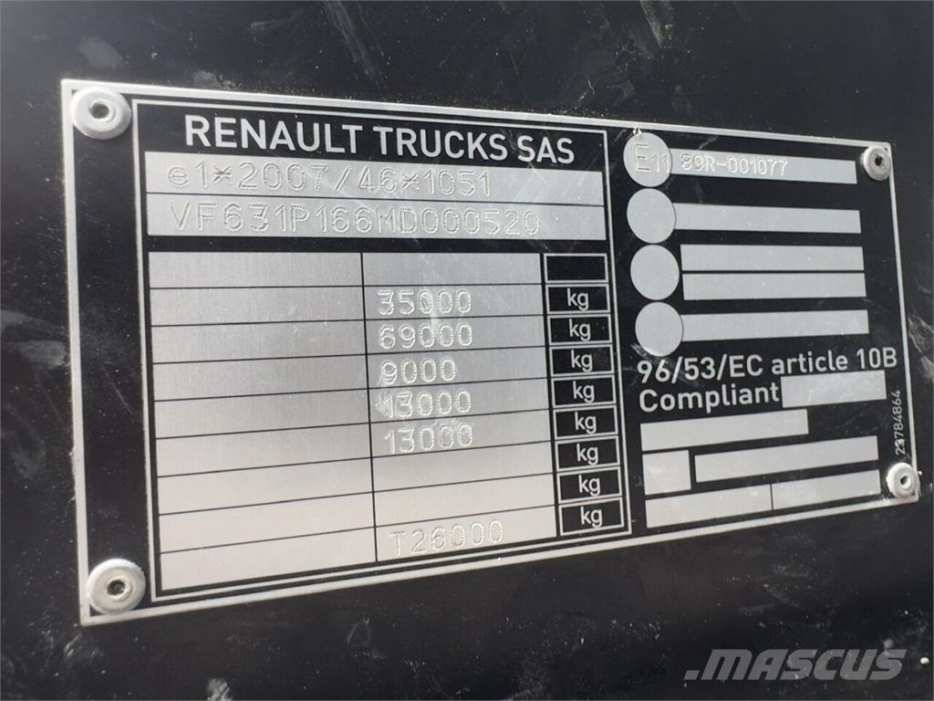 Renault k 460 6x6 Láminas y cuñas quitanieves