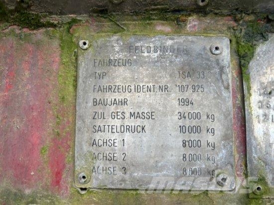 FELDBINDER TANKAUFLIEGER, 33.000L, 4 KAMMERN Semirremolques cisterna