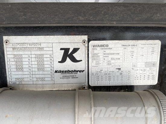KäSSBOHRER ALU-KASTENMULDE 53M³, BPW-ACHSEN, WASSERDICHT !!!! Semirremolques de volteo
