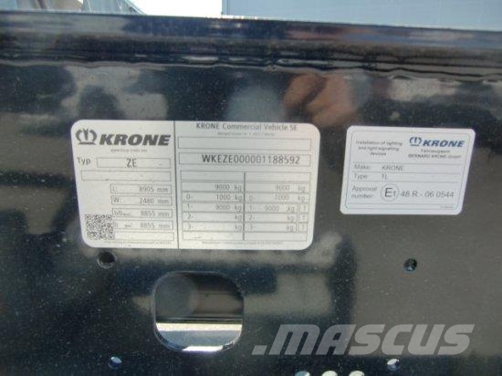 KRONE 1-ACHS LAFETTE KRONE ACHSE, HECKABSTüTZUNG, Reboques Containerframe
