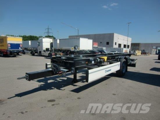 KRONE 1-ACHS LAFETTE KRONE ACHSE, HECKABSTüTZUNG, Reboques Containerframe