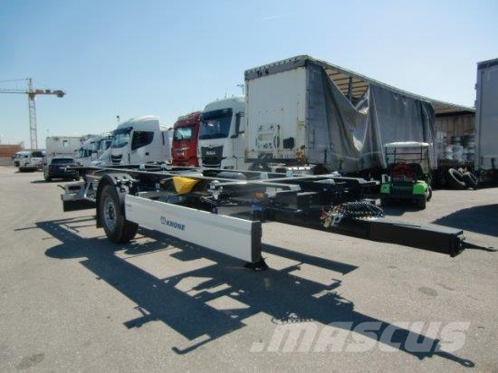 KRONE 1-ACHS LAFETTE KRONE ACHSE, HECKABSTüTZUNG, Reboques Containerframe