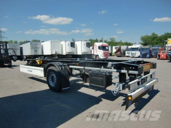 KRONE 1-ACHS LAFETTE KRONE ACHSE, HECKABSTüTZUNG, Reboques Containerframe