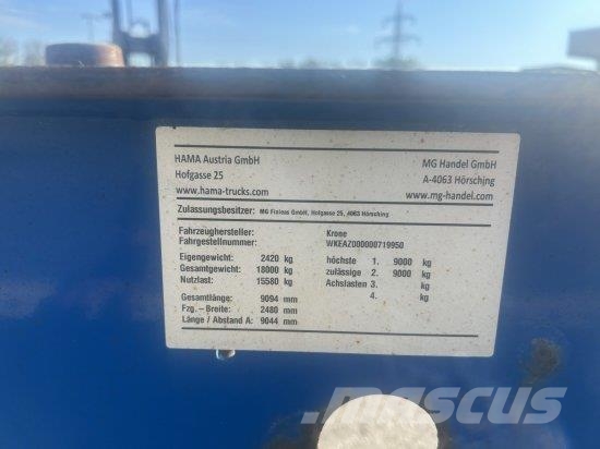 KRONE AZ 18,LAFETTE,ALUFELGEN Kontejnerske prikolice