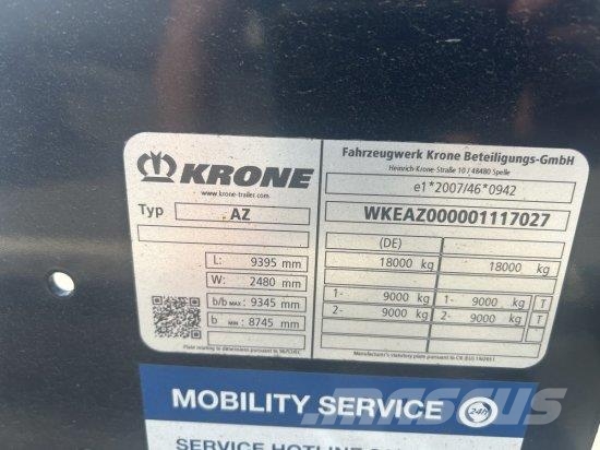 KRONE AZ, LAFETTE KRONE ACHSEN PICKERL NEU Kontejnerske prikolice