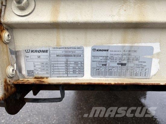 KRONE SD 24 TAUTLINER, BPW-ACHSEN, LIFTACHSE, EDSCHA-VER Semirremolques con caja de lona