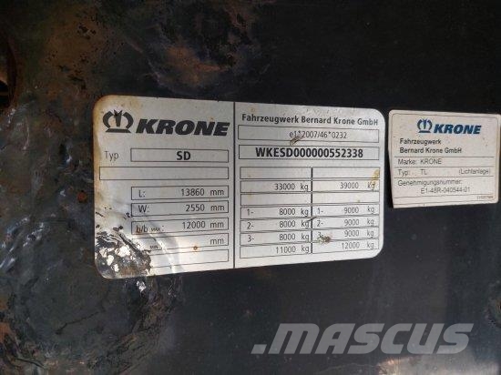 KRONE SDK27 KOFFERAUFLIEGER, LIFTACHSE Dobozos félpótkocsik