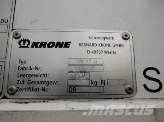 KRONE WECHSELPRITSCHE 7,30 METER KOFFER SPEZIALAUFBAU, M Kontejnerske prikolice