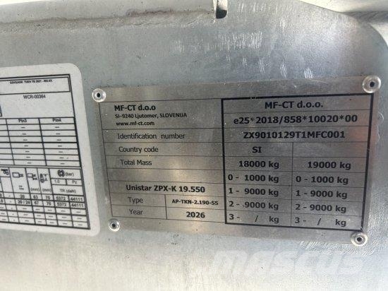  MFCT UNISTAR ZPX-K.19.550 ,TANDEMDREISEITENKIPPER, Самоскиди
