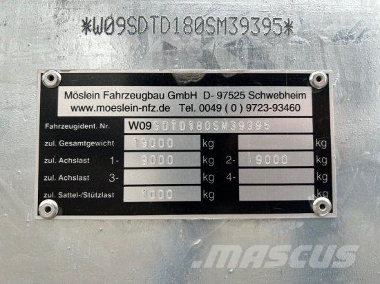 MöSLEIN TANDEMKIPPER-TIEFLADER, 3 SEITENKIPPER MIT EINSCHU Savivartės priekabos