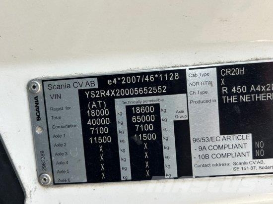 Scania R450 , RETARDER, E6, 트랙터 유닛