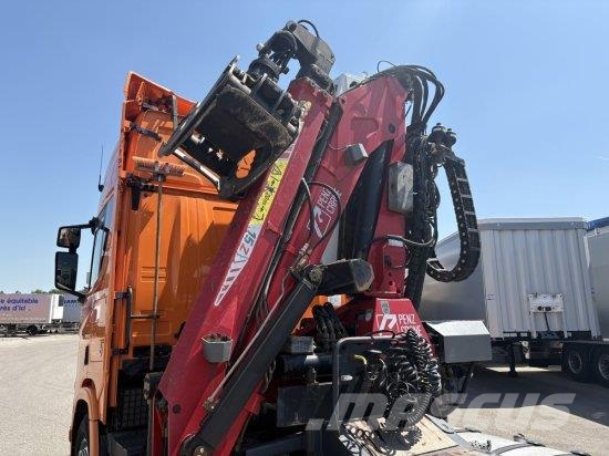 Scania R650 V8, 6X2, E6, LEDER, PENZ-CRANE 15Z - HOLZLADE 트랙터 유닛