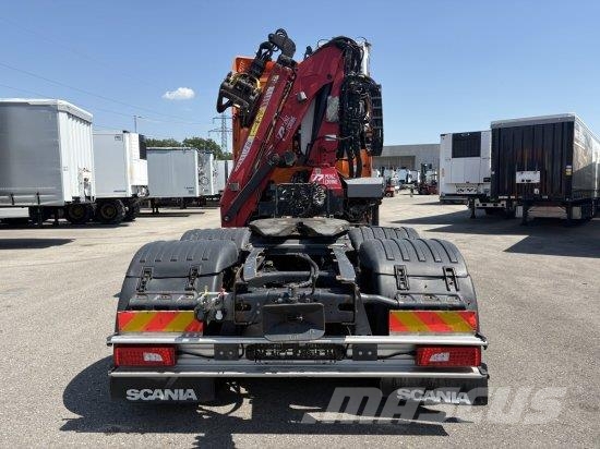 Scania R650 V8, 6X2, E6, LEDER, PENZ-CRANE 15Z - HOLZLADE 트랙터 유닛