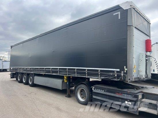 SCHMITZ SCB S3T, VARIOS, LIFTACHSE, EDSCHA-VERDECK, Curtainsiderauflieger