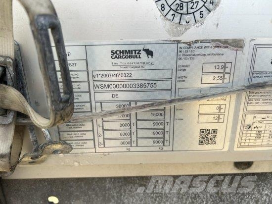 SCHMITZ SCB S3T, VARIOS, LIFTACHSE, EDSCHA-VERDECK Schuifzeilen