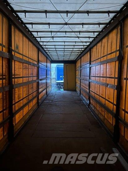 SCHWARZMüLLER ,FAHRZEUGTRANSPORTER, MULDE + HUBDACH, EDSCHA-VE Semi-trailer med Gardinsider