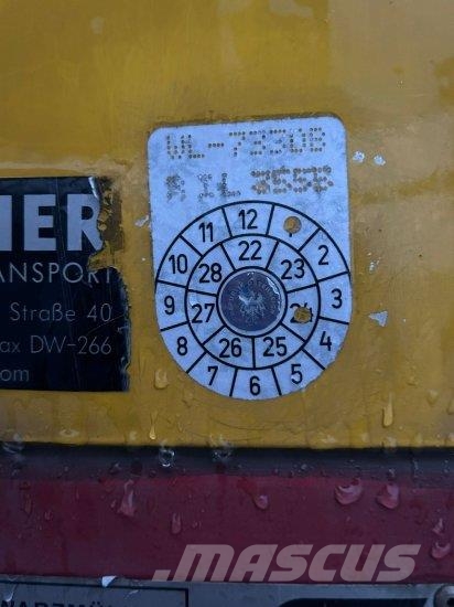 SCHWARZMüLLER ,FAHRZEUGTRANSPORTER, MULDE + HUBDACH, EDSCHA-VE Semi-trailer med Gardinsider