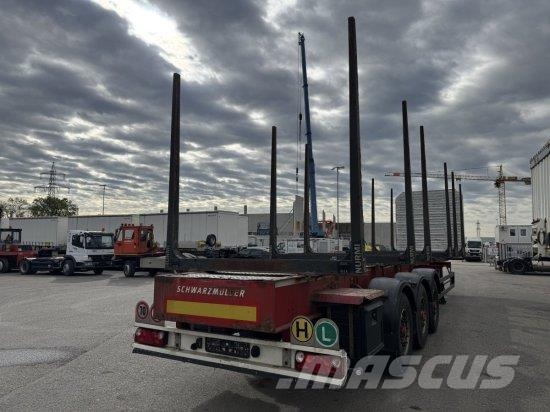 SCHWARZMüLLER HOLZAUFLIEGER 6 RUNGENPAARE, BPW-ACHSEN Timber semi-trailers
