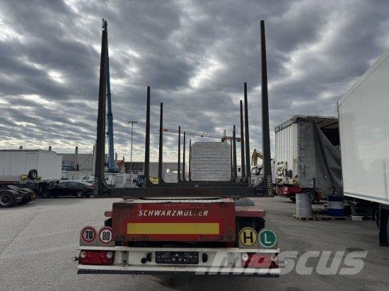 SCHWARZMüLLER HOLZAUFLIEGER 6 RUNGENPAARE, BPW-ACHSEN Timber semi-trailers