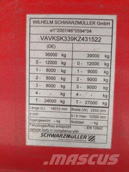 SCHWARZMüLLER K10VLN3 STAHLMULDE, PORTALTüREN, ALUFELGEN, LIFTAC Kiper poluprikolice