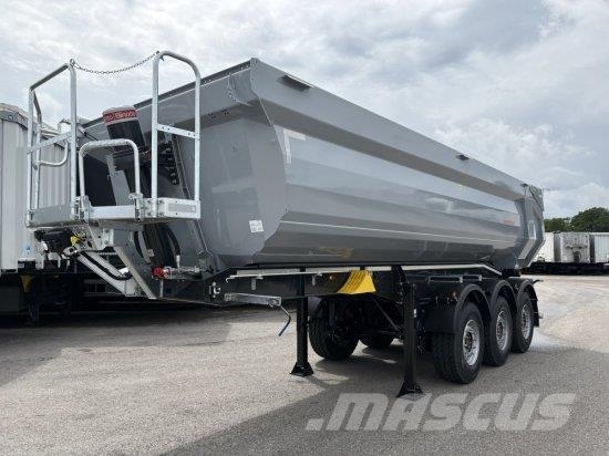 SCHWARZMüLLER STAHLRUNDMULDE 25 M³, LIFTACHSE, ROLLPLANE, SAF AC Semirimorchi a cassone ribaltabile