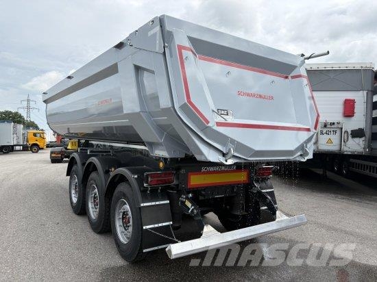 SCHWARZMüLLER STAHLRUNDMULDE 25 M³, LIFTACHSE, ROLLPLANE, SAF AC Semirimorchi a cassone ribaltabile