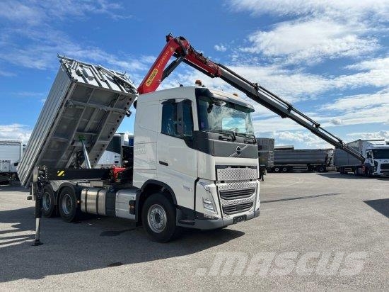Volvo FH 500 3-SEITEN KIPPER MIT PALFINGER PK22002EH, RE Wywrotki