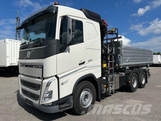 Volvo FH 500 3-SEITEN KIPPER MIT PALFINGER PK22002EH, RE Wywrotki