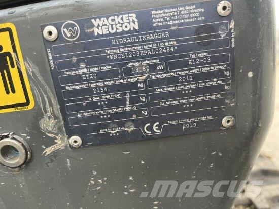 WACKER NEUSON ET20 , LAUFWERKVERSTELLUNG , Minibagger < 7t