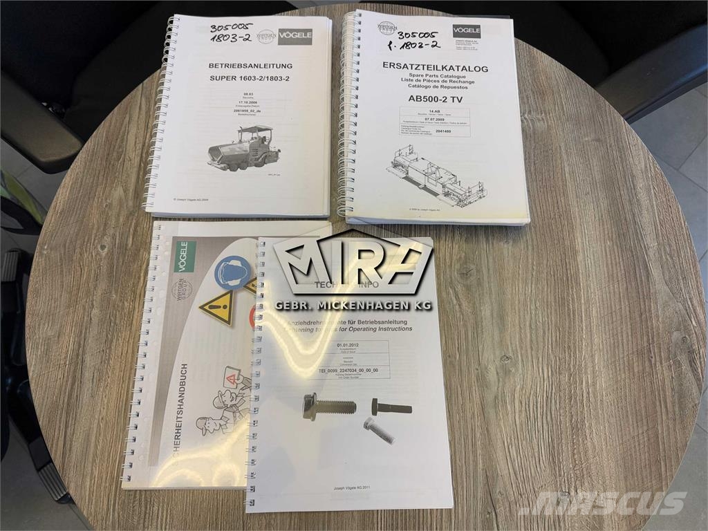 Vögele Super 1803-2, 2013, Germany - Used asphalt pavers - Mascus