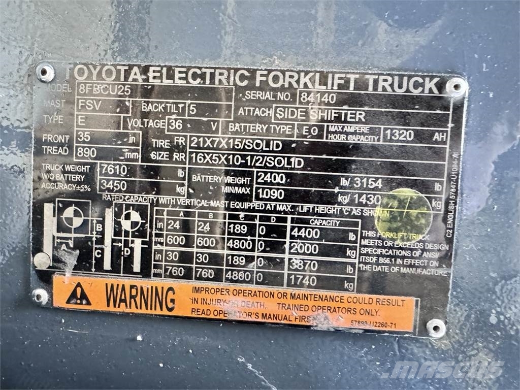 Toyota Material Handling 8FBCU25 其他叉车